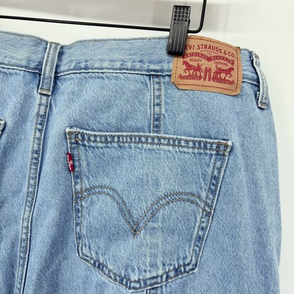 Levi's Fit and Flare Denim Midi Skirt 34 Blue Jean High Rise Capsule Wardrobe - Picture 6 of 10